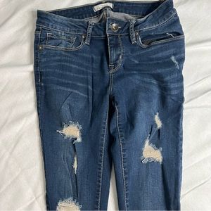 🐂 BULLHEAD denim skinny distressed stretch jeans size 7 8